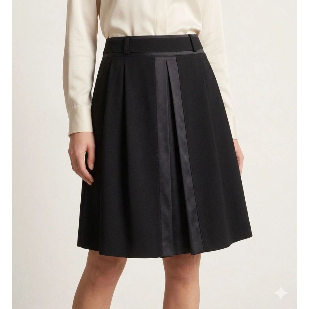 Piazza Sempione Skirt Womens 8 Italy Wool Blend capsule Career Timeless *Flaw